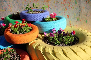 You can get creative to reuse your old tires.