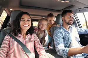 Playing games in the car can make the trip more enjoyable.