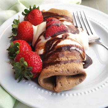 Chocolate Strawberry crepes