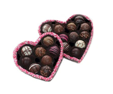 edible heart box with truffles medium & large