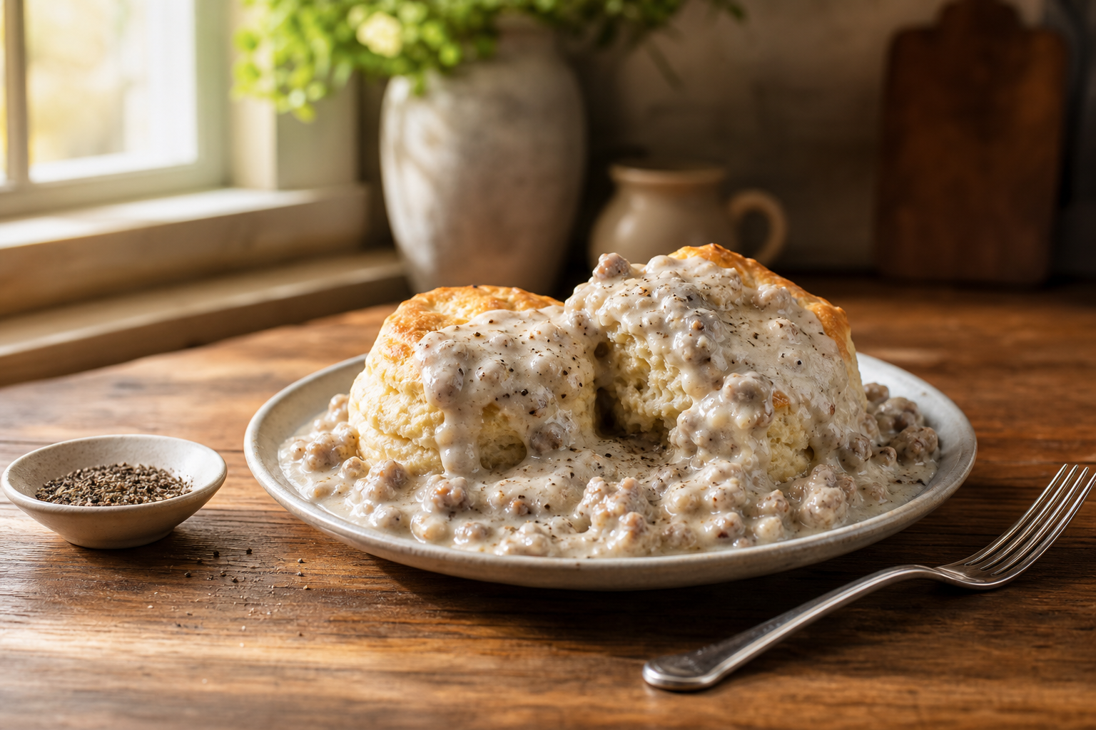 biscuits and gravy