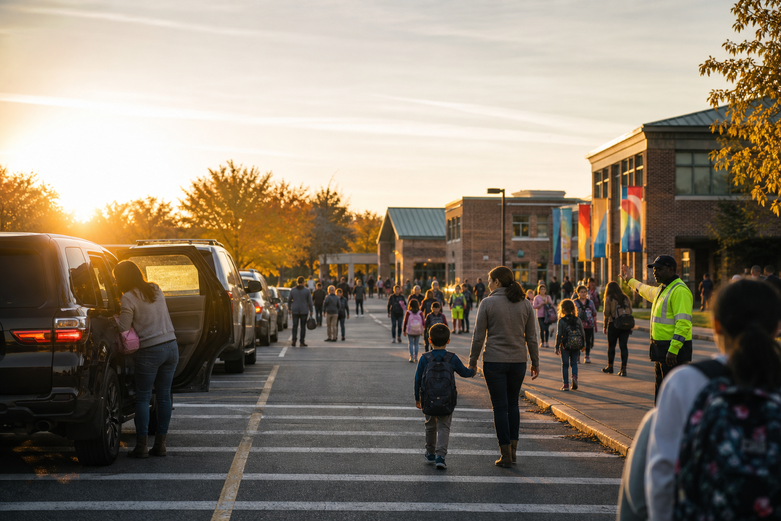 School lane drop offs