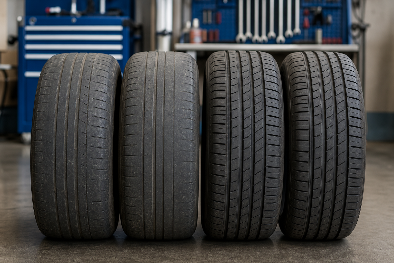 worn tires