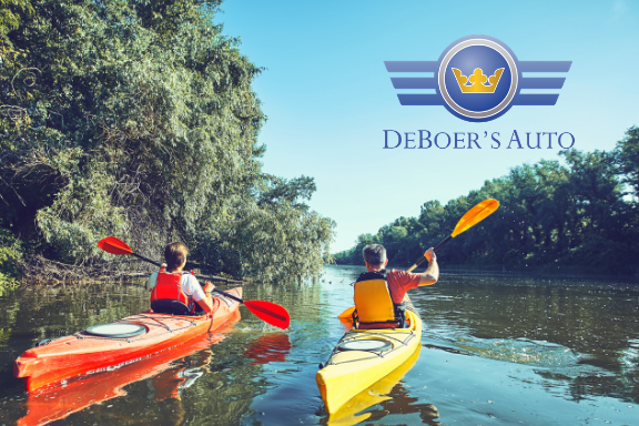 two people kayaking in sussex county