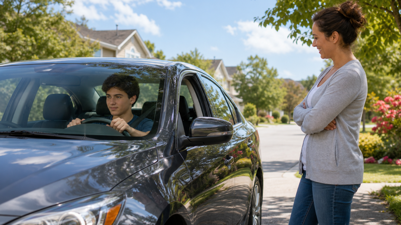 new teen driver and nervous mom