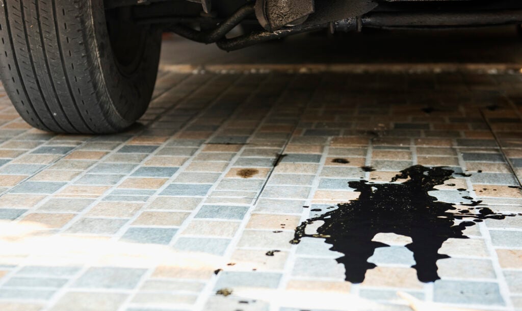 oil leak  under car