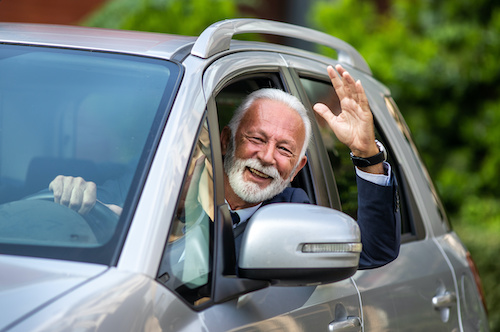 older gentleman driving