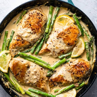 lemon chicken with asparagus