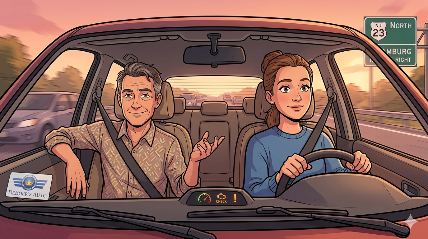 safely driving with dad